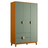 Guarda-Roupa Solteiro 3 Portas 2 Gavetas Ipê